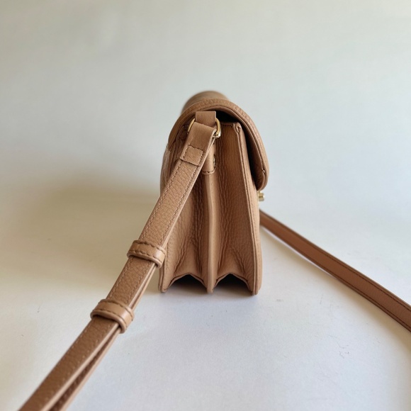 Vera Bradley Cream Pebble Leather Crossbody Shoulder Bag - Picture 4 of 11